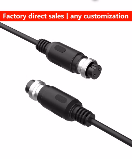 Cavo elettrico con connettore presa aeronautica a doppia testa femmina Gx16 a 5 pin